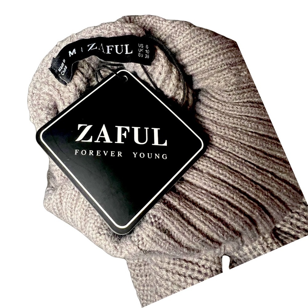 Zaful Ribbed Crop Turtleneck Size Medium - NWT - Picture 7 of 7